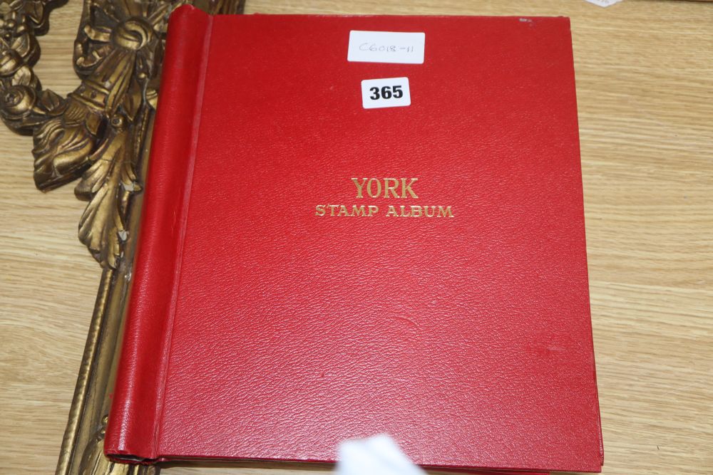 A collection of GB stamps from Victoria to George VI in York album with 5 shilling SG127 pale rose, SG 176, 10 shilling SG 183, etc